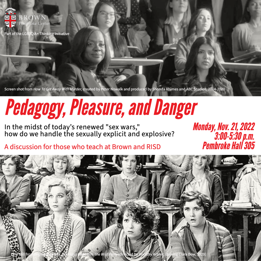 Publicity image for Pedagogy, Pleasure, and Danger workshop