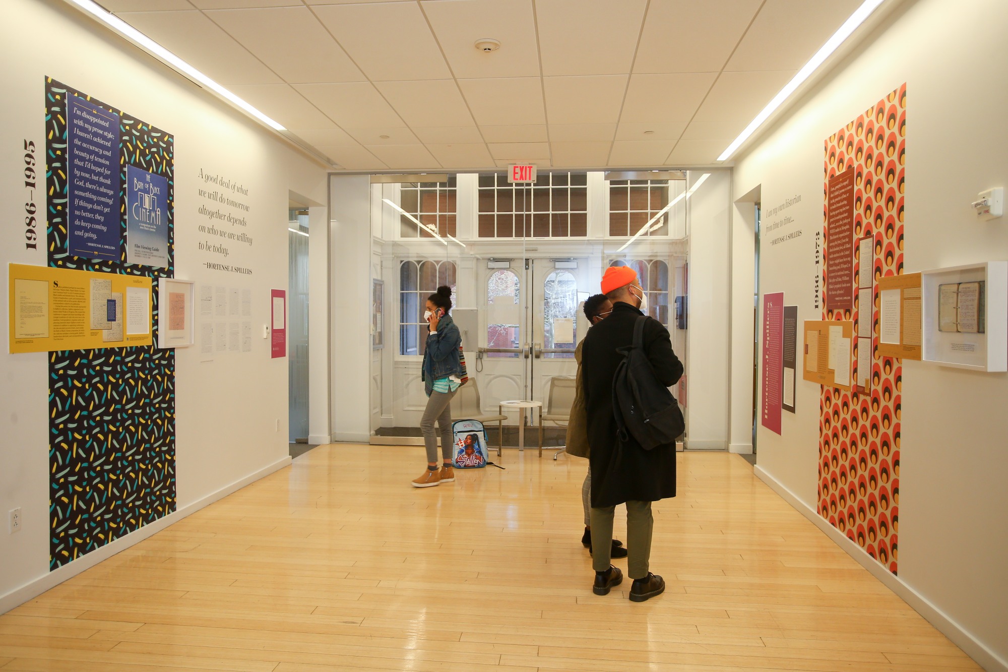 Students visit the exhibit