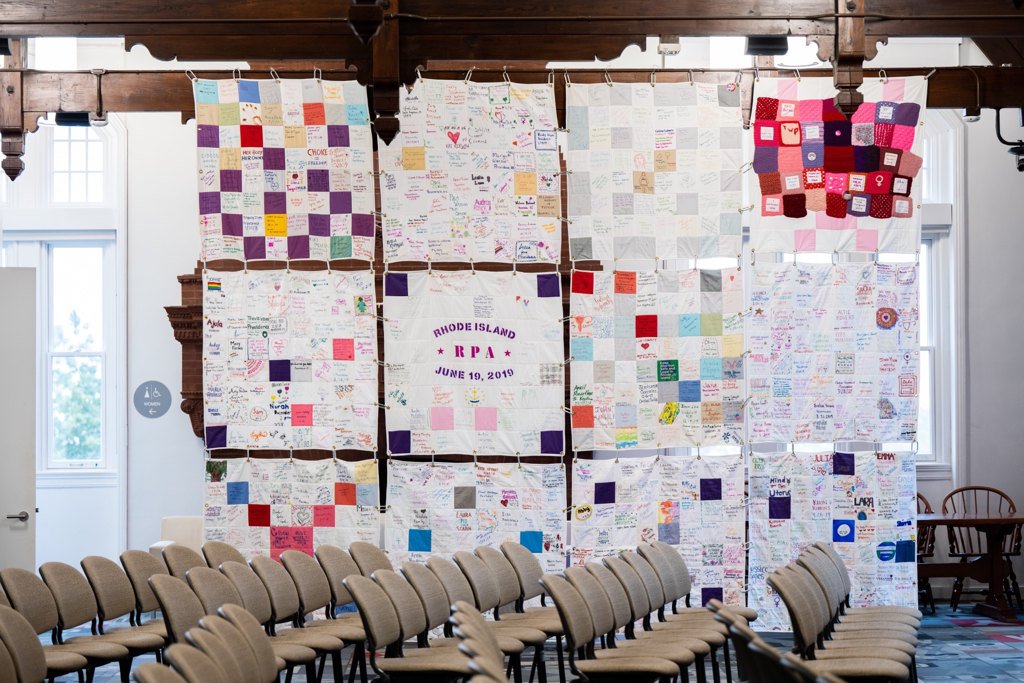 The Woman Project Quilt On Display