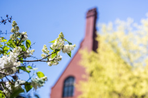 Pembroke Hall in spring