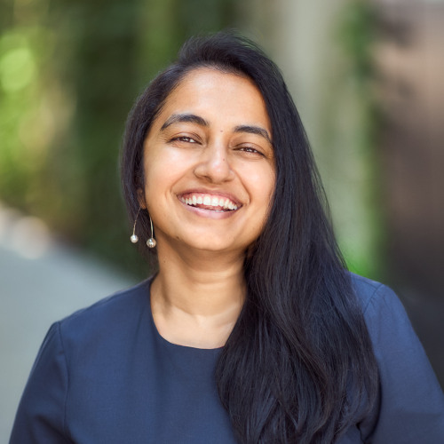 Headshot of Kim Fernandes. They are smiling and wearing a blue shirt.