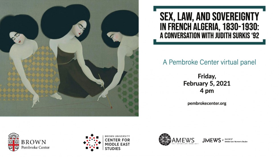 Promo for "Sex, Law, and Sovereignty in French Algeria, 1830–1930" panel discussion