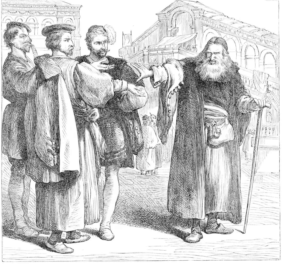 Shylock and Antonio in Merchant of Venice